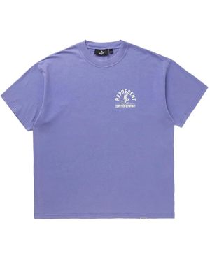 Represent Logo-Appliqué T-Shirt - Blue