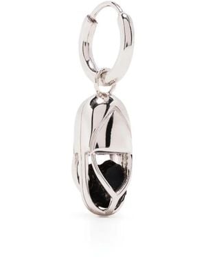 CAPSULE ELEVEN Capsule Onyx Hoop Earring - White