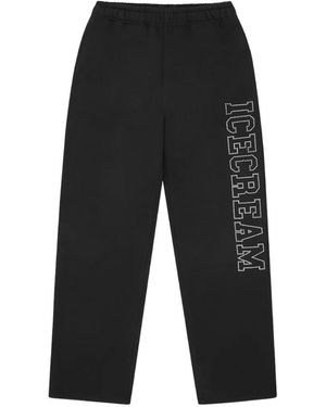 ICECREAM Rhinestone Logo Trousers - Black