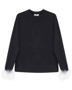 Sleeper Feather-Detail T-Shirt - Blue
