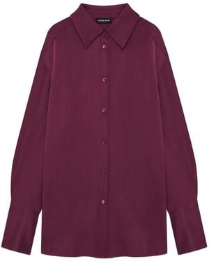 Anine Bing Bridget Long-Sleeve Shirt - Purple
