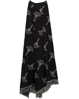 Joop! Fringed Pattern Scarf - Black