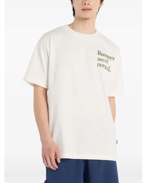 New Balance Lettering-Print T-Shirt - White