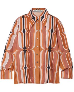 Alix Of Bohemia Dana Mesa Verde Button-Down Shirt - Orange