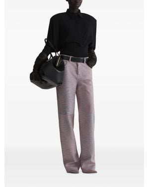 Mugler Batsleeves Polo Bodysuit - Black