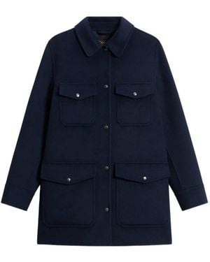 Woolrich Snap-Button Pocket Coat - Blue