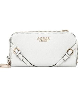 Guess ロゴプレート ショルダーバッグ - ホワイト