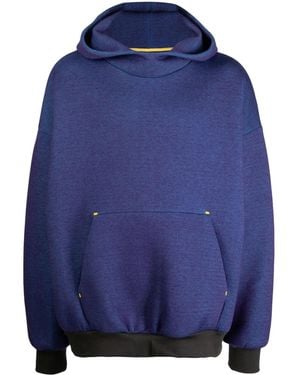 Fumito Ganryu Hoodie Aus Chambray - Blau