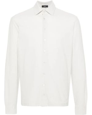 Herno Spread-Collar Cotton Shirt - White