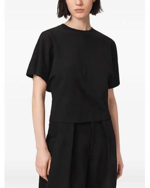 AllSaints Eden Artia Gathered-Detail T-Shirt - Black