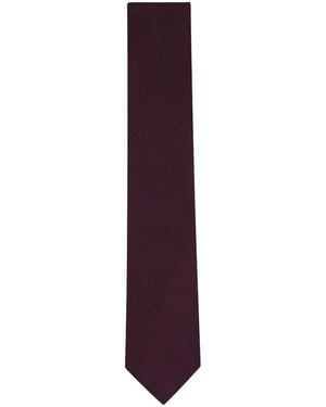 ZEGNA Textured Silk Tie - Purple