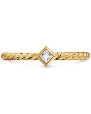 David Yurman 18K Petite Modern Renaissance Diamond Ring - White