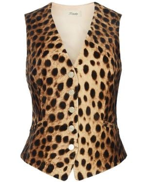 Temperley London Nemera Printed V-Neck Waistcoat - Metallic