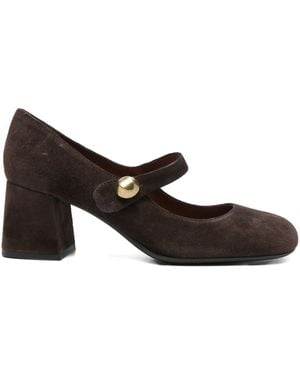 Roberto Festa 55Mm Block-Heel Court Shoes - Brown
