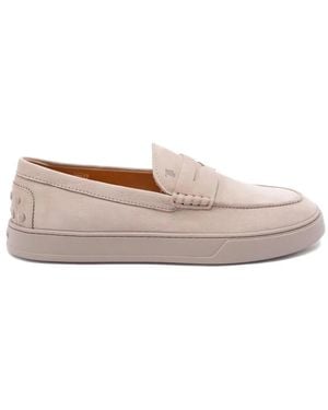 Tod's Suede Loafers - Natural