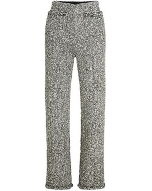 KARL LAGERFELD Pantalones De Bouclé - Gris