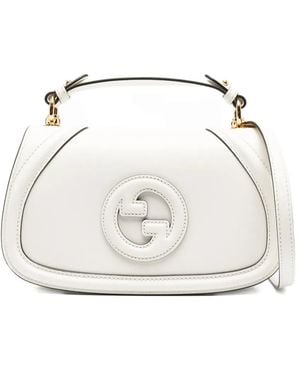 Gucci Bandolera Blondie Mediana De Piel - Blanco