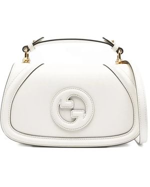 Gucci Medium Blondie Leather Cross Body Bag - White