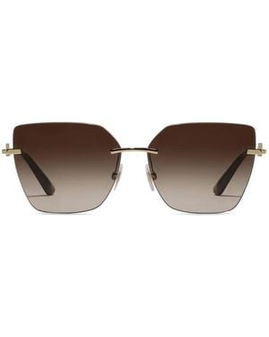 Dolce & Gabbana Logo Sunglasses - Brown
