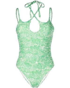 Jonathan Simkhai Costume Intero Alayna - Verde