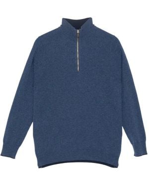 N.Peal Cashmere Carnaby Pullover - Blau