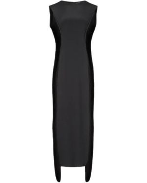 FFORME Bianca Fringe-Detail Asymmetric Dress - Black