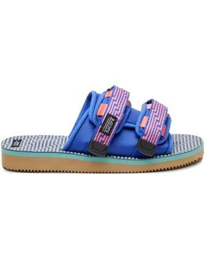 Suicoke Moto Jacquard-Sandalen Mit Klettverschluss - Blau
