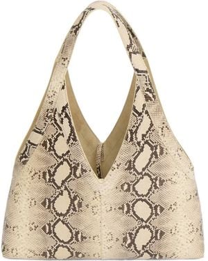 Mansur Gavriel Soft M Snakeskin Tote - Natural