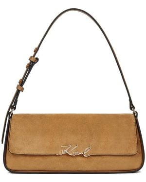KARL LAGERFELD Sac Porté Épaule Signature - Metallic
