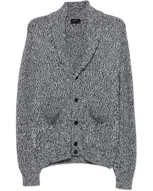 Brioni Cardigan Con Effetto Mélange - Grigio