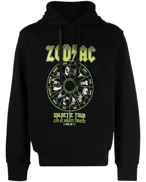 Neil Barrett Zodiac-Print Cotton Hoodie - Black