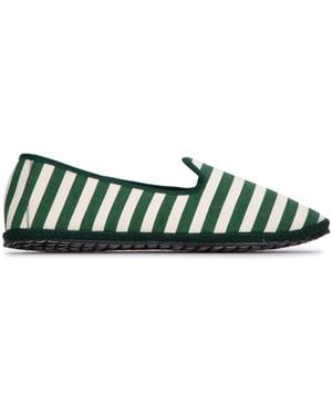 Vibi Venezia Striped Loafers - Green