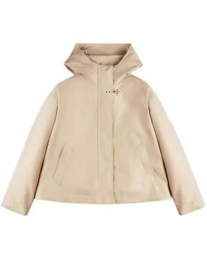 Fay Hooded Parka Coat - Natural