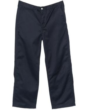 Carhartt Logo-Patch Straight-Leg Pants - Blue