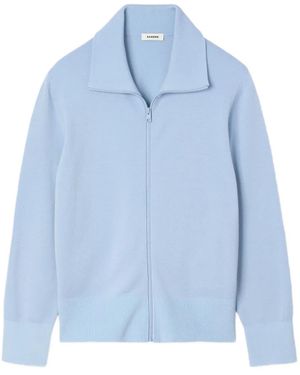Sandro Zipped Cardigan - Blue