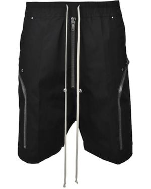 Rick Owens Zip-Detail Drawstring Shorts - Black