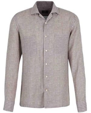 Luigi Borrelli Napoli Floral-Print Shirt - Grey
