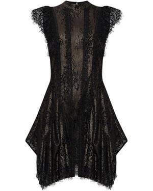 AllSaints Fleur Lace Ruffled Dress - Black