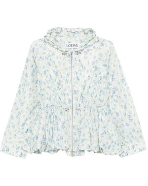 Loewe Taffeta Hooded Jacket - Blue