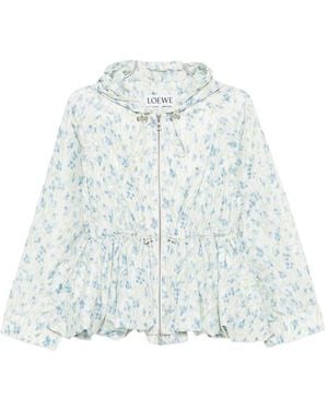 Loewe フローラル パーカー - ブルー