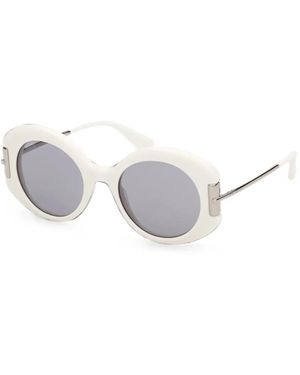 Max Mara Eyewear Round-Frame Sunglasses - White