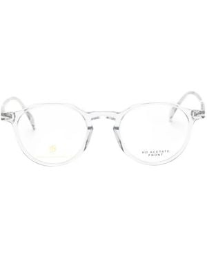 David Beckham Geometric-Frame Glasses - White