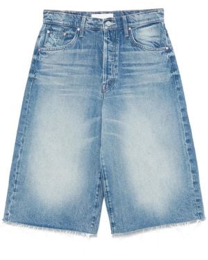 Mother Pantalones Vaqueros Cortos De Algodón - Azul