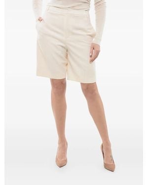 Saint Laurent Pinstripe Tailored Shorts - Natural