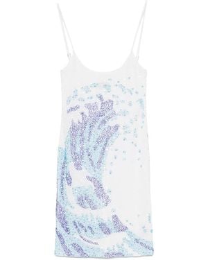 Leslie Amon Vestido La Surf Con Lentejuelas - Azul