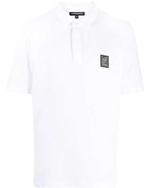 CoSTUME NATIONAL Logo-Patch Piqué Polo Shirt - White