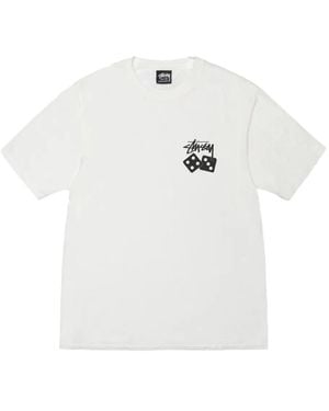Stussy Dice Pigment-Dyed T-Shirt - White