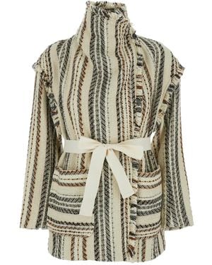 Isabel Marant Illisa ストライプ ジャケット - グレー