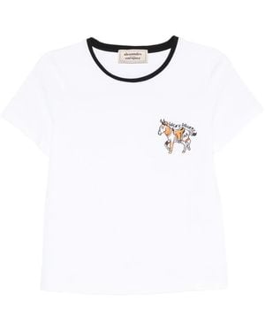 ALESSANDRO ENRIQUEZ T-Shirt Brodé - Blanc