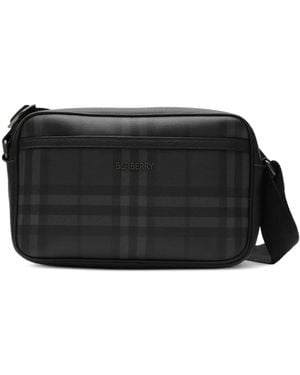 Burberry Check Crossbody Bag - Black